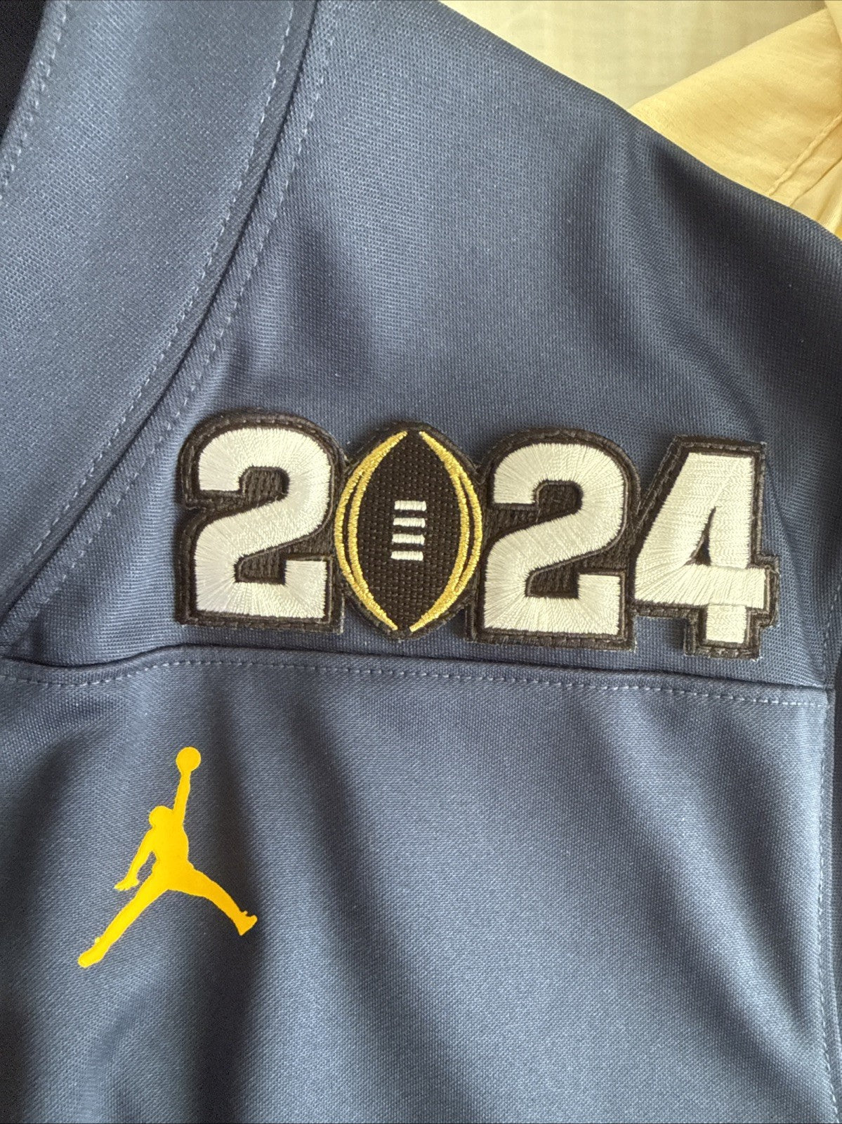 Men’s Jordan Michigan Wolverines #1 2024 Championship Jersey Sz XL - Blue RARE