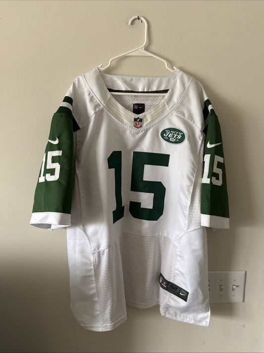 Men’s Nike Brandon Marshall #15 New York Jets NFL Jersey Sz 52 - White RARE