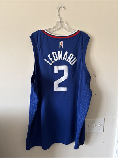 Men’s Nike Kawhi Leonard #2 LA Clippers 75th Anniv NBA Jersey Sz 60 - Blue