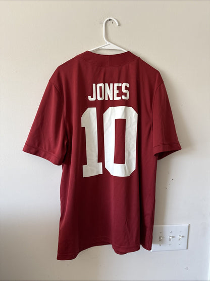 Men’s Nike Mac Jones #10 Alabama Crimson Tide NCAA Official Game Jersey Sz L
