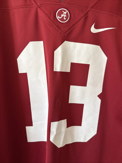 Men’s Nike Tua Tagovailoa #13 Alabama Crimson Tide Game Jersey Sz S - Red RARE