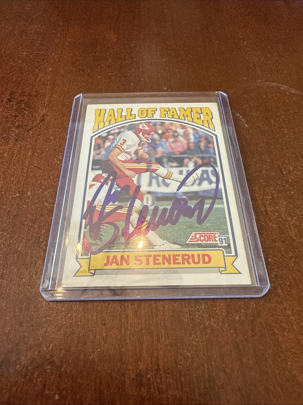 1991 Score - Hall of Famer Jan Stenerud #670 Autograph