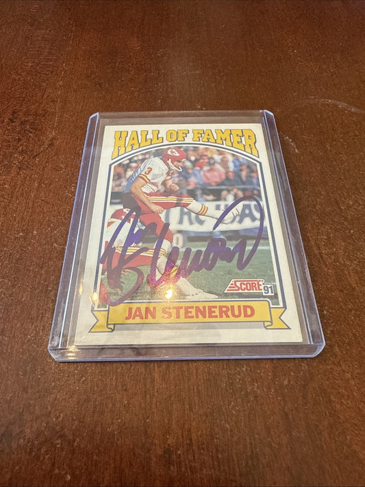 1991 Score - Hall of Famer Jan Stenerud #670 Autograph