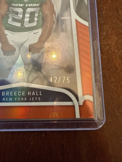 2022 Panini Absolute - Introductions Breece Hall #INT-12 Spectrum Orange /75...