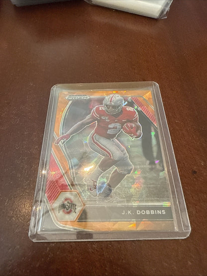 2021 Panini Prizm Draft Picks Orange Ice Prizm JK Dobbins #78