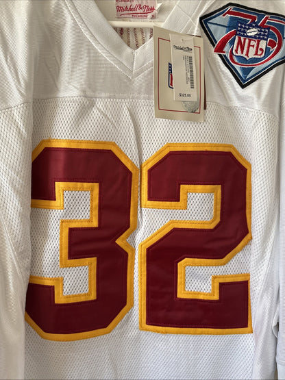 Men’s Mitchell & Ness Ricky Ervins #32 Redskins Throwback Jersey Size 52 - NWT
