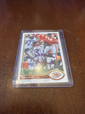 1991 Upper Deck - Barry Word #40 Autograph