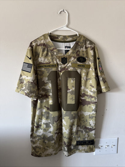 Men's Nike Jimmy Garoppolo #10 SF 49ers 2018 Salute To Service Jersey Sz M RARE