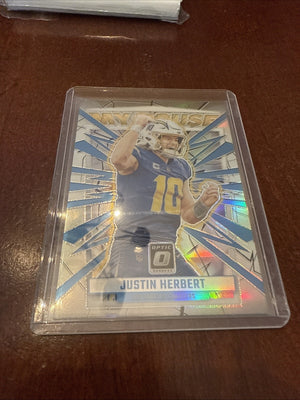 2023 Panini Donruss Optic - My House Justin Herbert #14 Silver Prizm