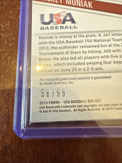2015 Panini USA Baseball - 18u NT Mickey Moniak #14 Jersey Patch