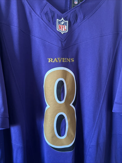 Men’s Nike Lamar Jackson #8 Baltimore Ravens Vapor Lmtd Color Rush Jersey Sz 2XL