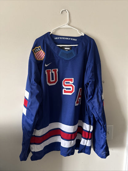 Men’s Nike Brady Tkachuk #7 Team USA 2026 Winter Olympics Jersey Size XL - RARE
