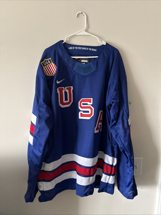 Men’s Nike Brady Tkachuk #7 Team USA 2026 Winter Olympics Jersey Size XL - RARE