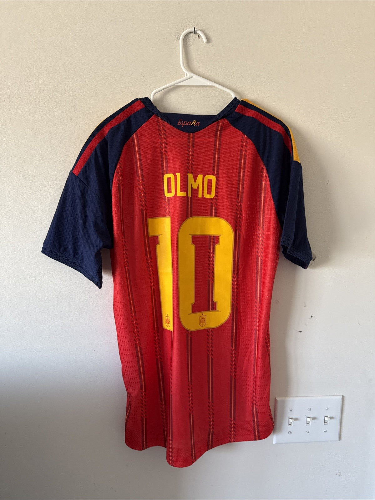 Men's adidas Dani Olmo #10 Spain Home Authentic Jersey 2026 WC Sz XL - NWT RARE