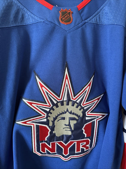 MEN’S ADIDAS K’ANDRE MILLER #79 NY RANGERS REVERSE RETRO 2.0 JERSEY SZ 50 - RARE