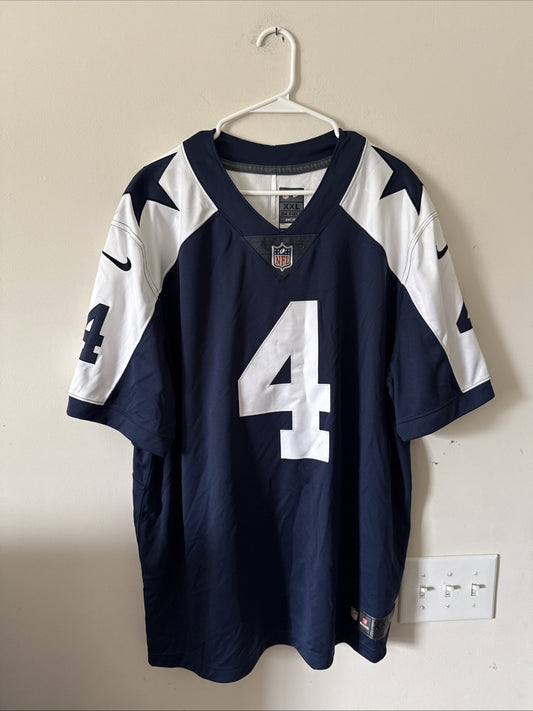 Mens Nike Dak Prescott #4 Dallas Cowboys VAPOR LMTD Throwback NFL Jersey Sz 2XL