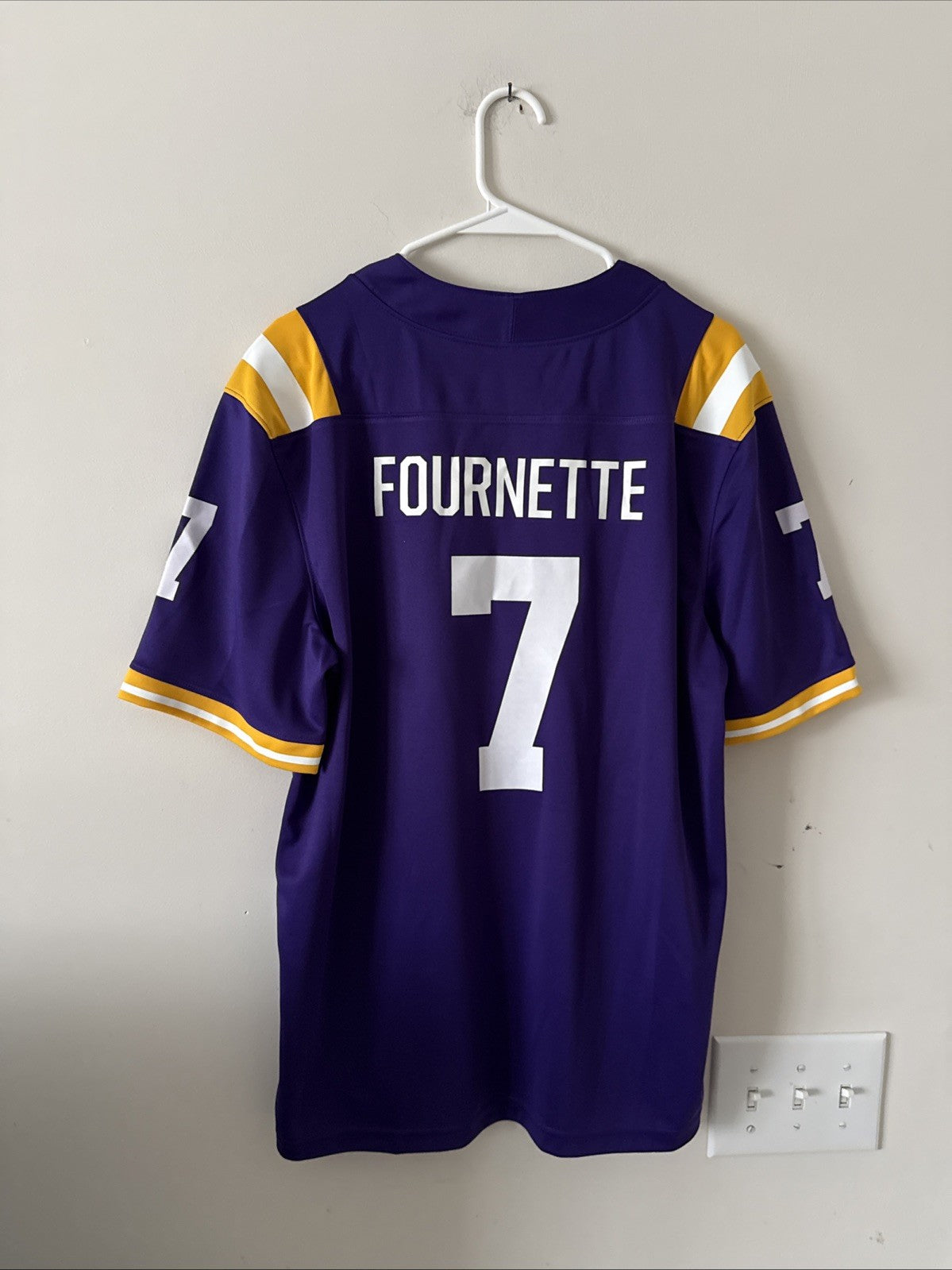 Men’s Nike Leonard Fournette #7 LSU Tigers NCAA Jersey Sz M - Purple RARE
