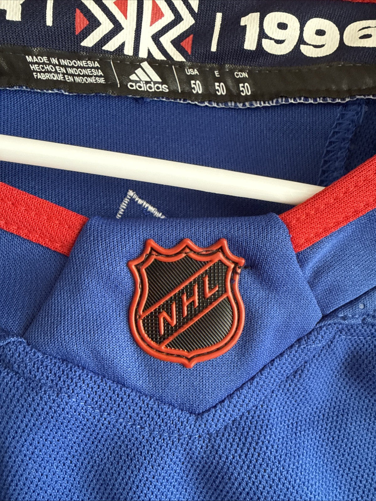 MEN’S ADIDAS K’ANDRE MILLER #79 NY RANGERS REVERSE RETRO 2.0 JERSEY SZ 50 - RARE