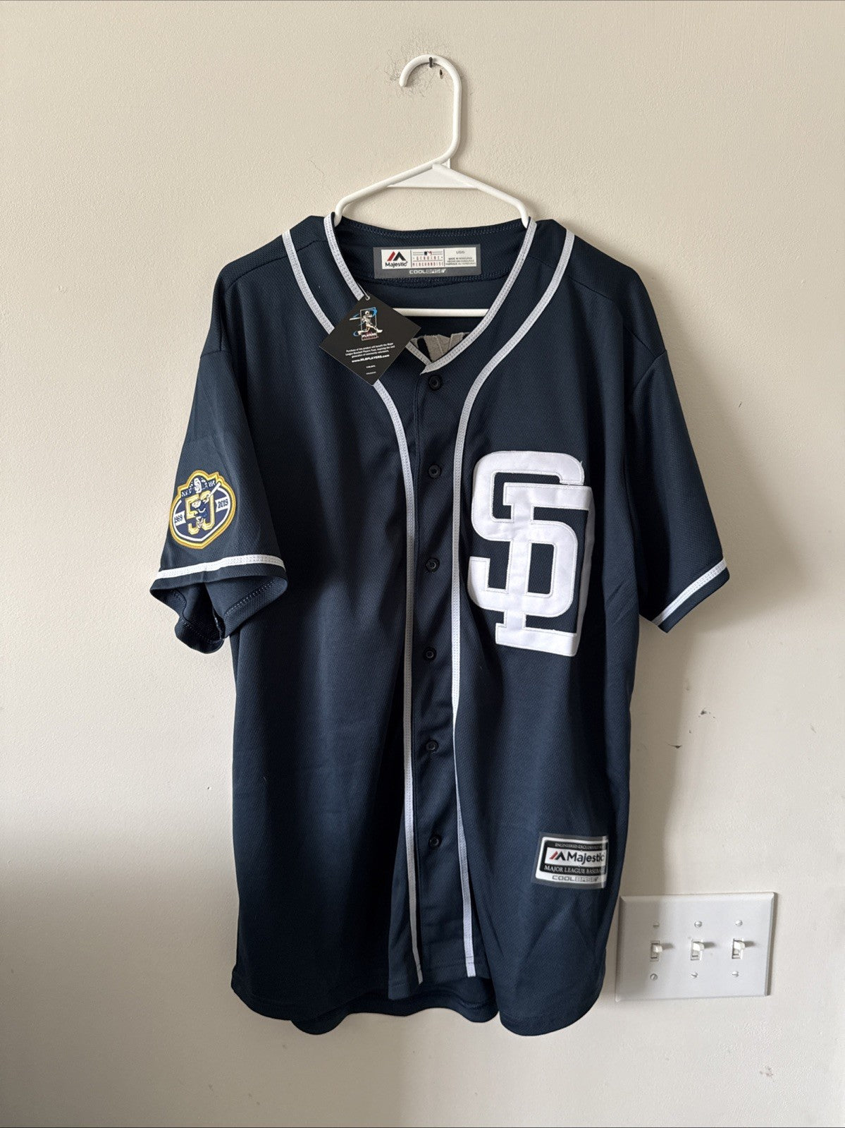 Men’s Majestic Tony Gwynn #19 San Diego Padres 50th Anniversary Sz L - NWT RARE