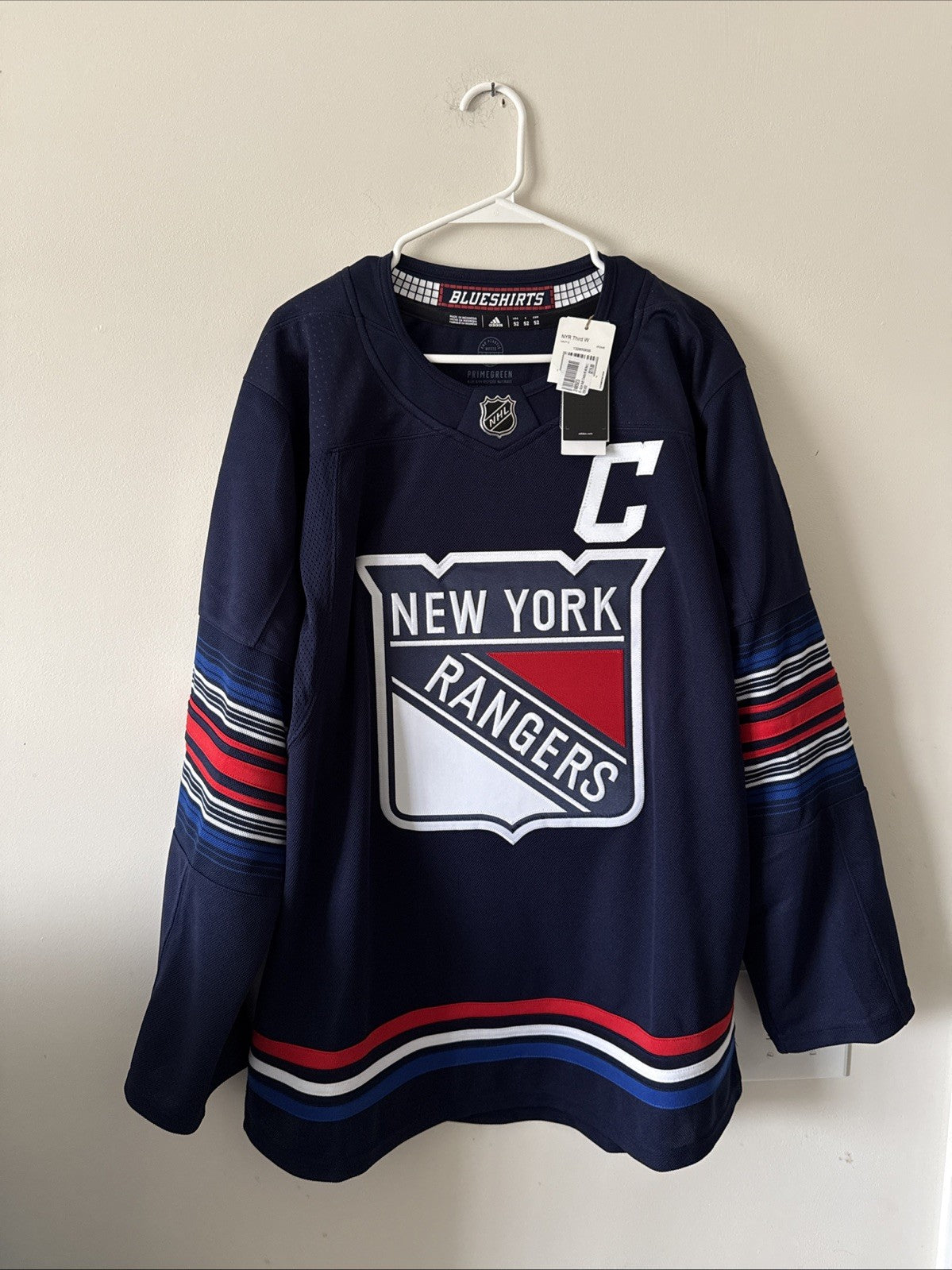 Men’s Adidas Jacob Trouba #8 New York Rangers Authentic Jersey Sz 52 - NWT RARE